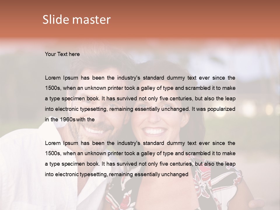 Romantic Embracing Candid PowerPoint Template