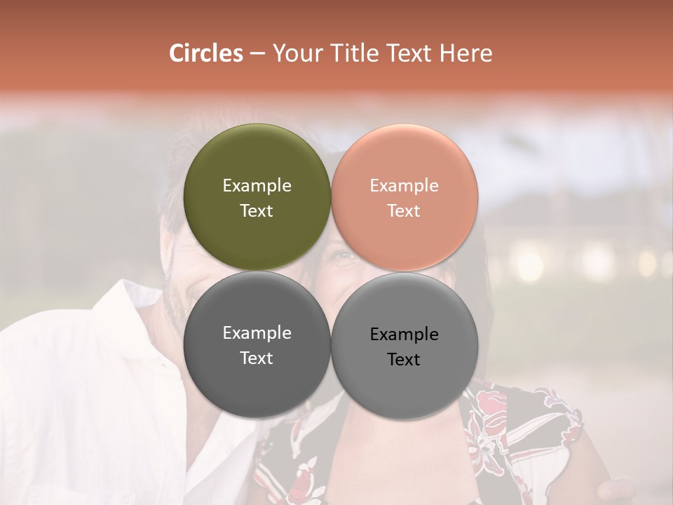 Romantic Embracing Candid PowerPoint Template