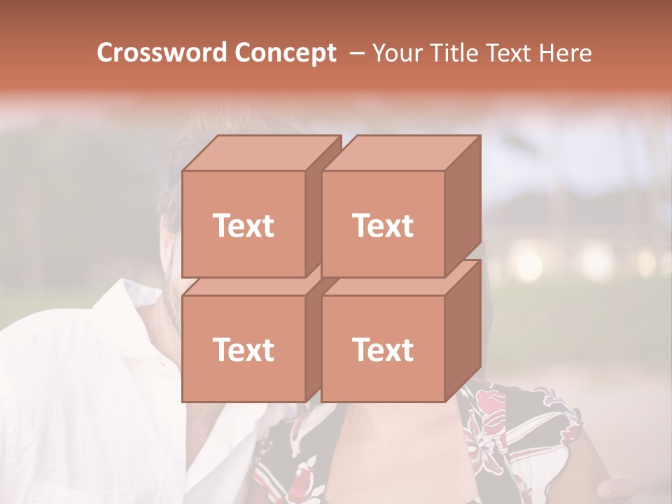 Romantic Embracing Candid PowerPoint Template