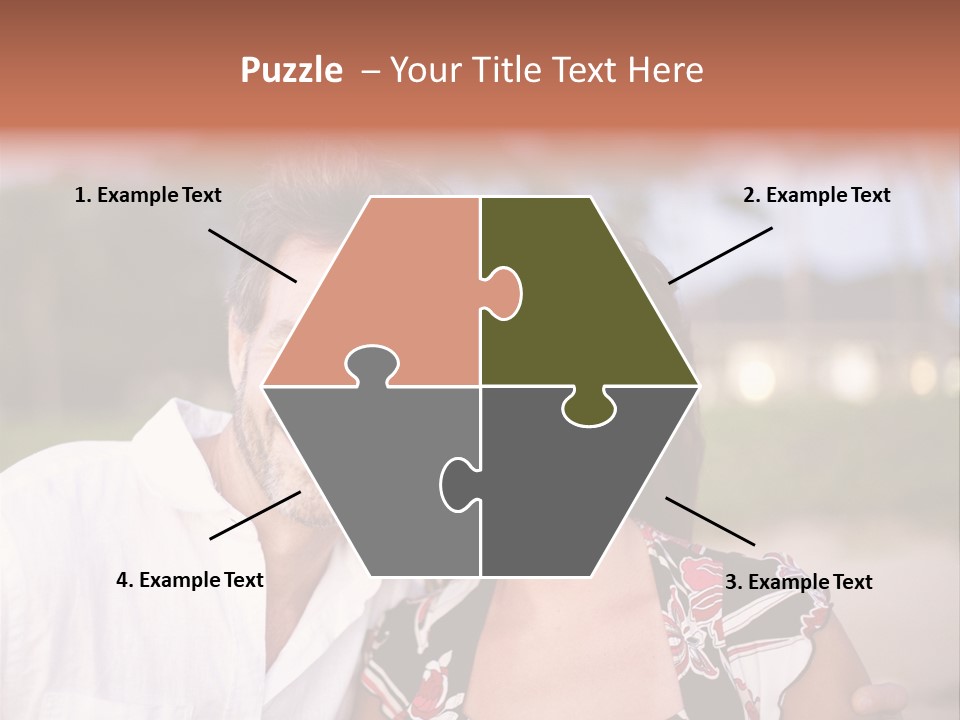 Romantic Embracing Candid PowerPoint Template