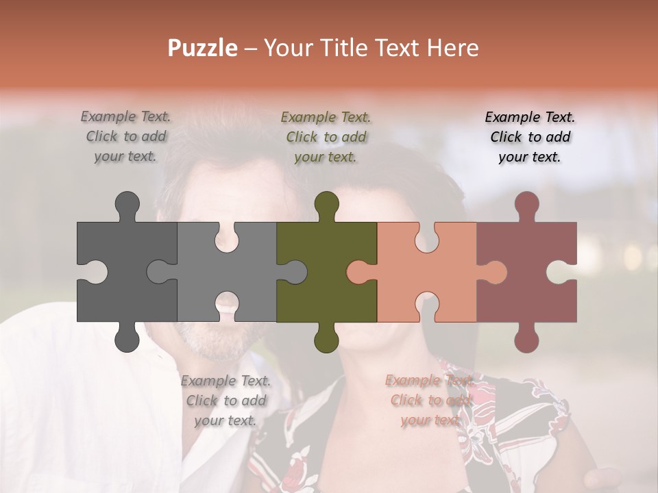 Romantic Embracing Candid PowerPoint Template