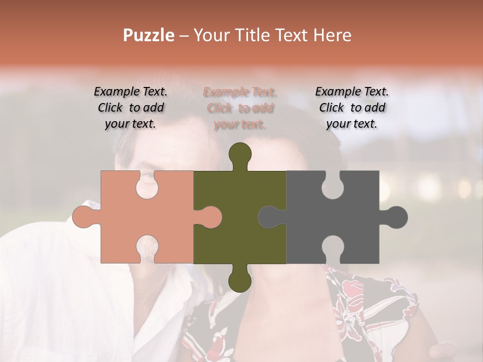 Romantic Embracing Candid PowerPoint Template