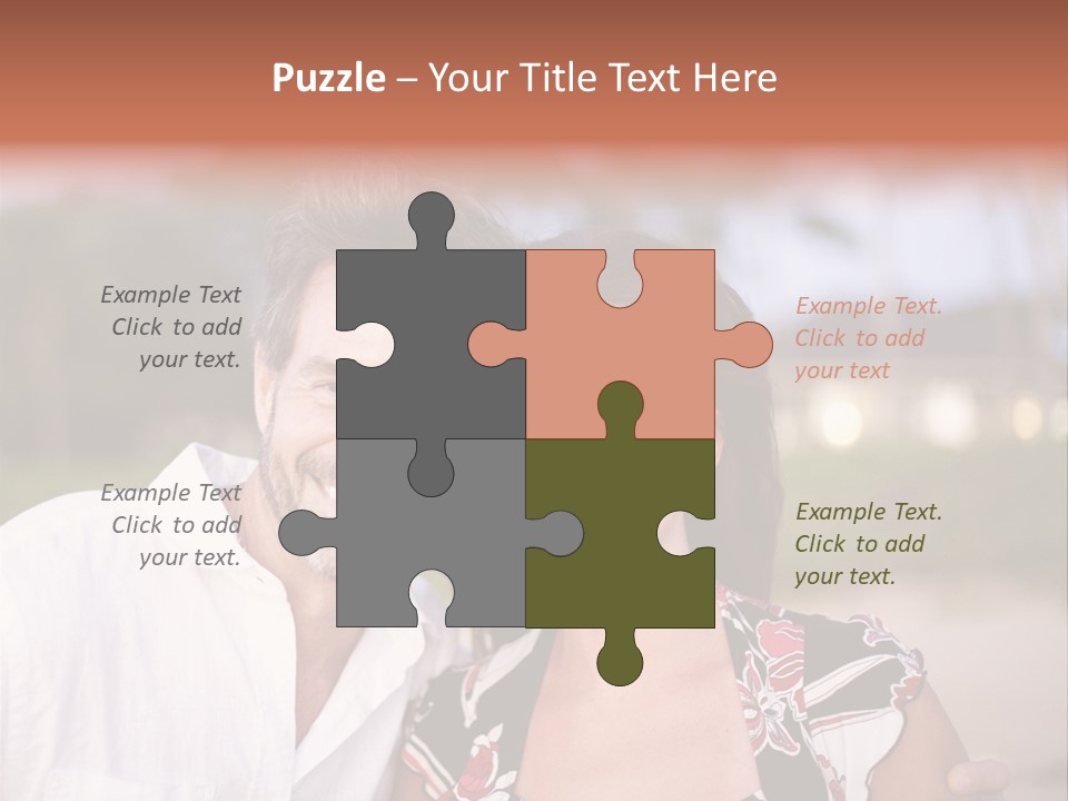 Romantic Embracing Candid PowerPoint Template