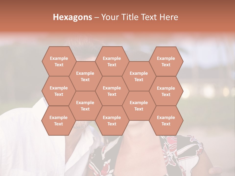 Romantic Embracing Candid PowerPoint Template