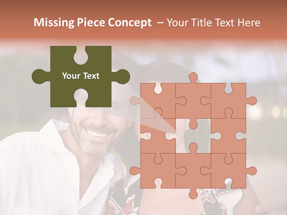 Romantic Embracing Candid PowerPoint Template