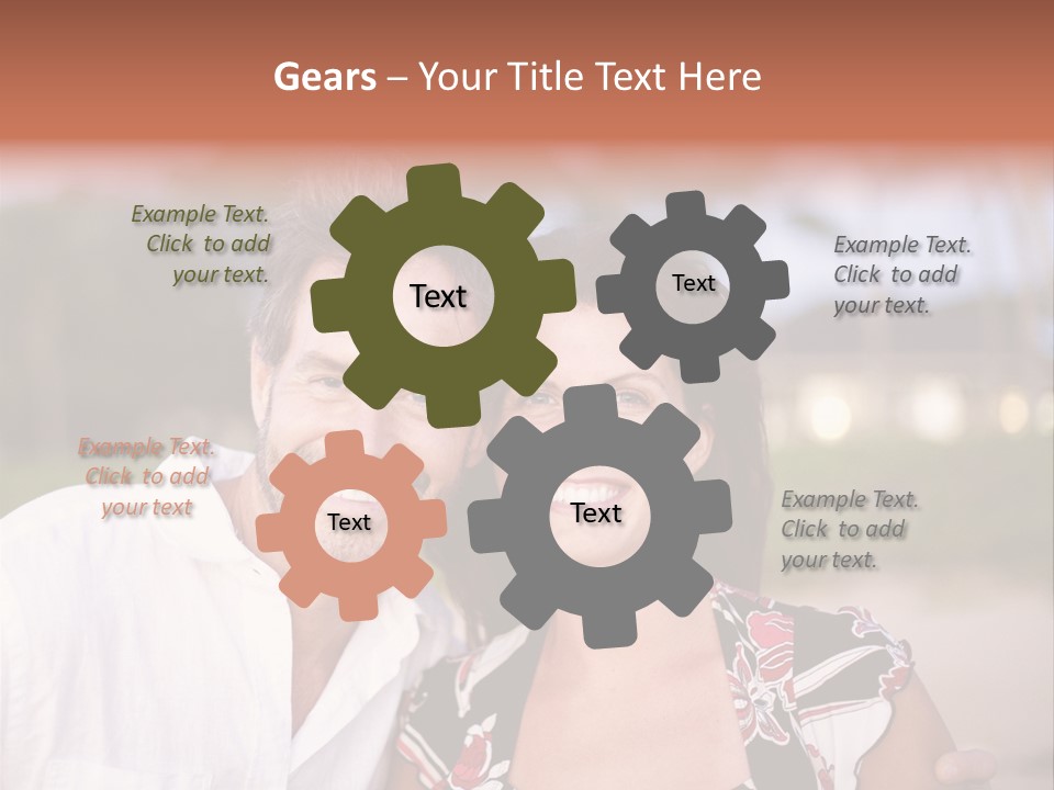 Romantic Embracing Candid PowerPoint Template