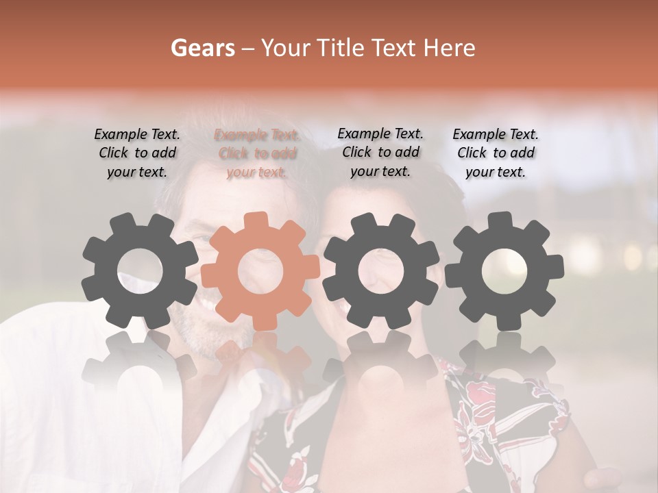 Romantic Embracing Candid PowerPoint Template