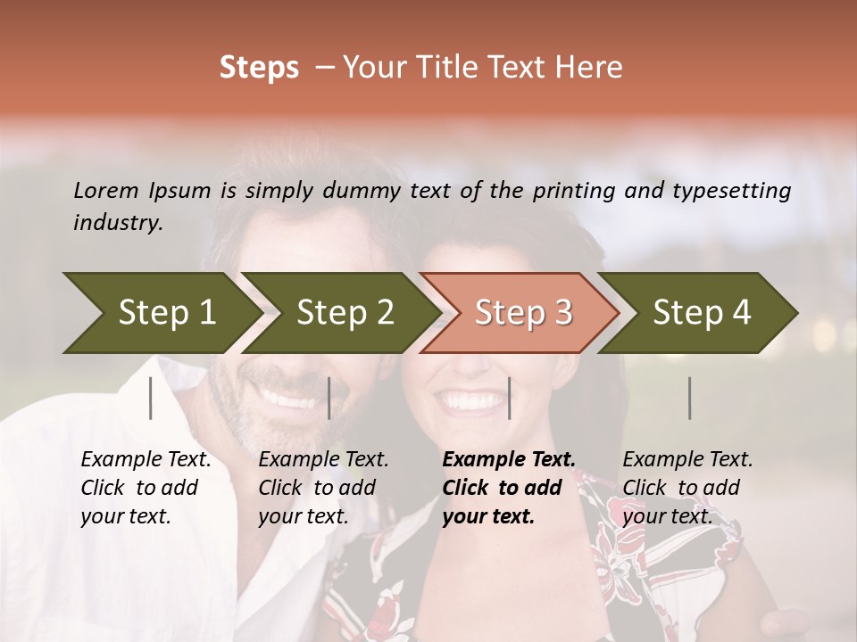 Romantic Embracing Candid PowerPoint Template