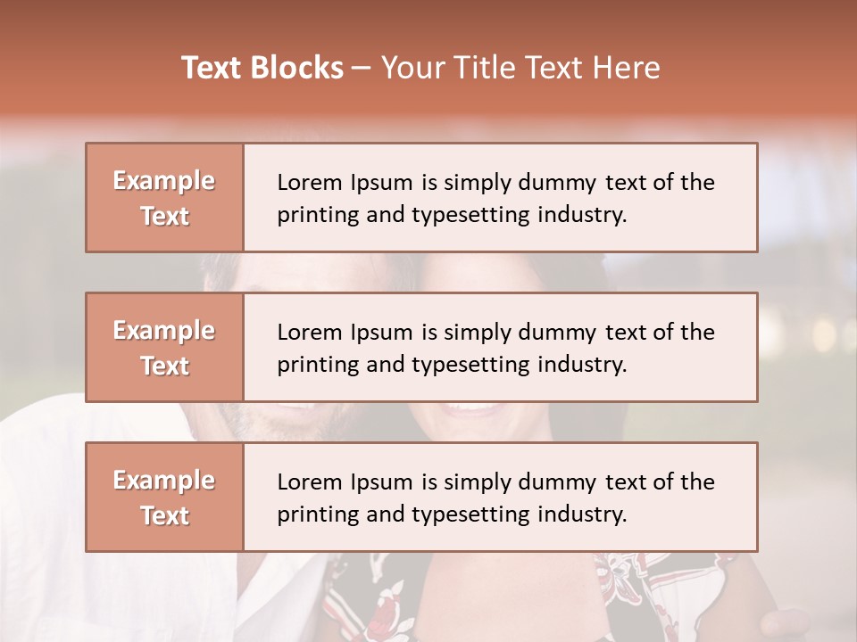 Romantic Embracing Candid PowerPoint Template