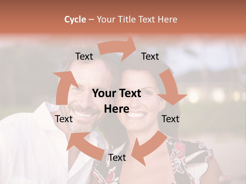 Romantic Embracing Candid PowerPoint Template
