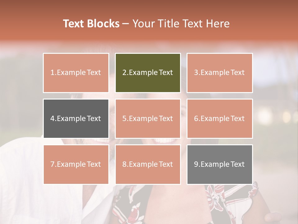 Romantic Embracing Candid PowerPoint Template