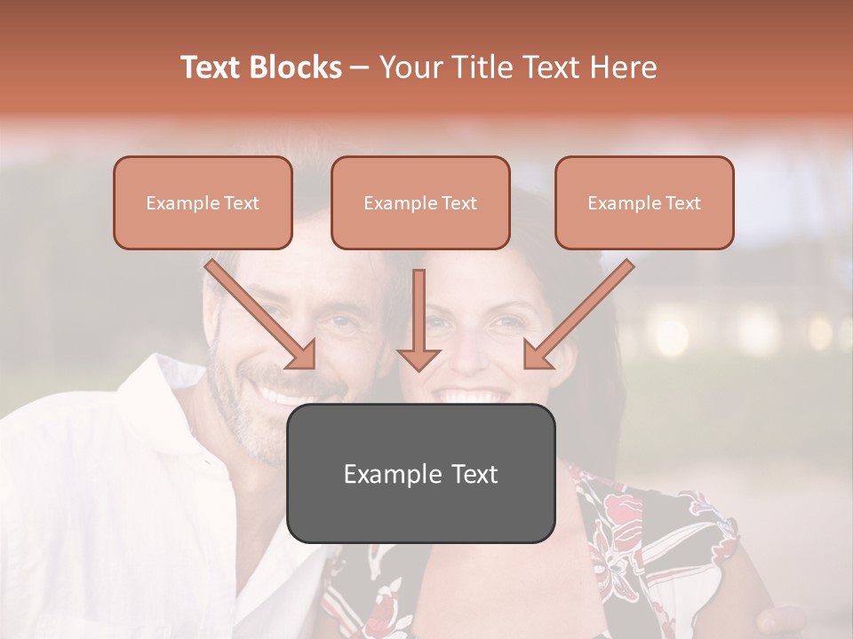 Romantic Embracing Candid PowerPoint Template