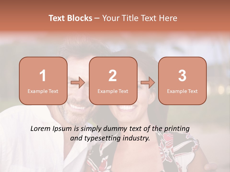 Romantic Embracing Candid PowerPoint Template