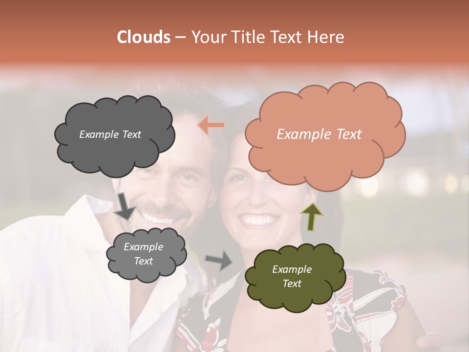 Romantic Embracing Candid PowerPoint Template