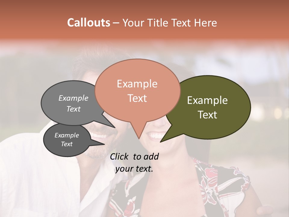 Romantic Embracing Candid PowerPoint Template