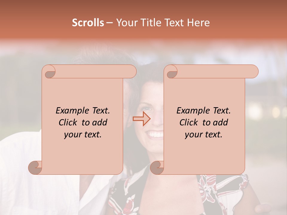 Romantic Embracing Candid PowerPoint Template