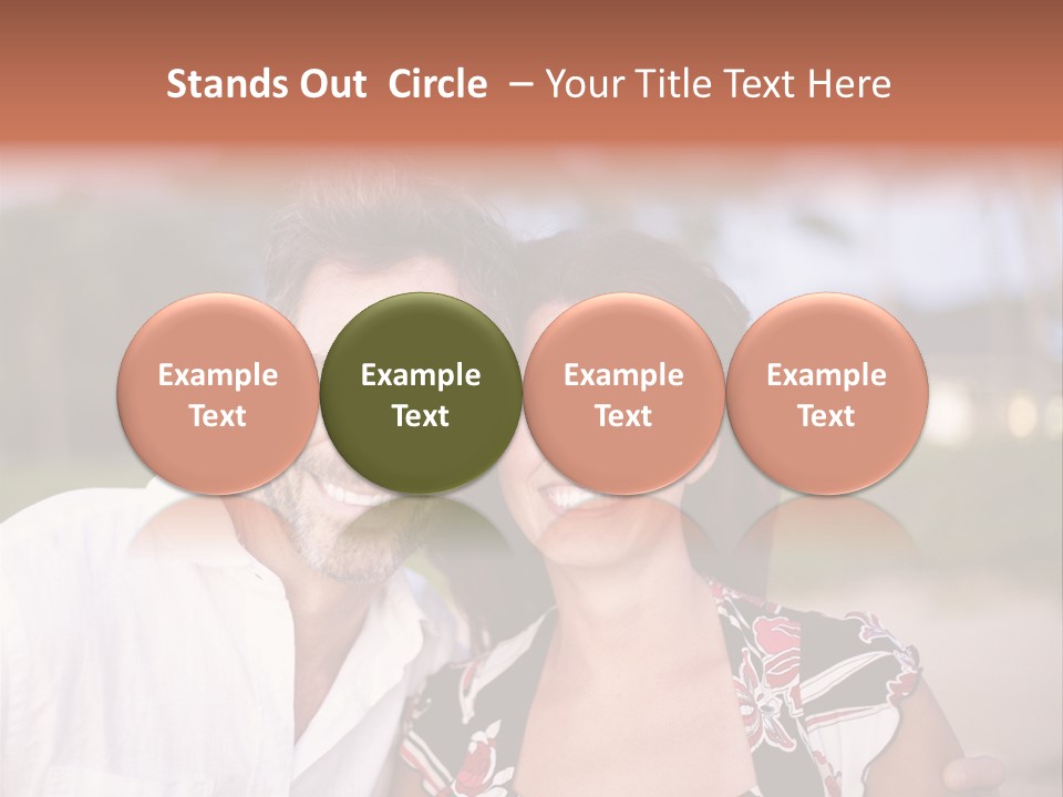 Romantic Embracing Candid PowerPoint Template