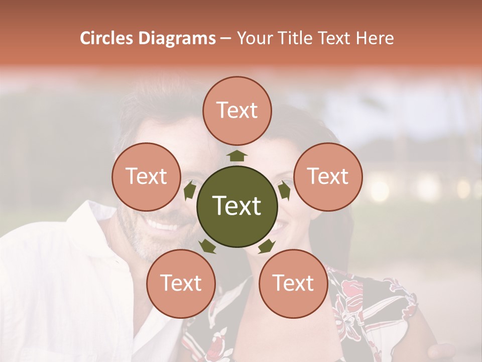 Romantic Embracing Candid PowerPoint Template