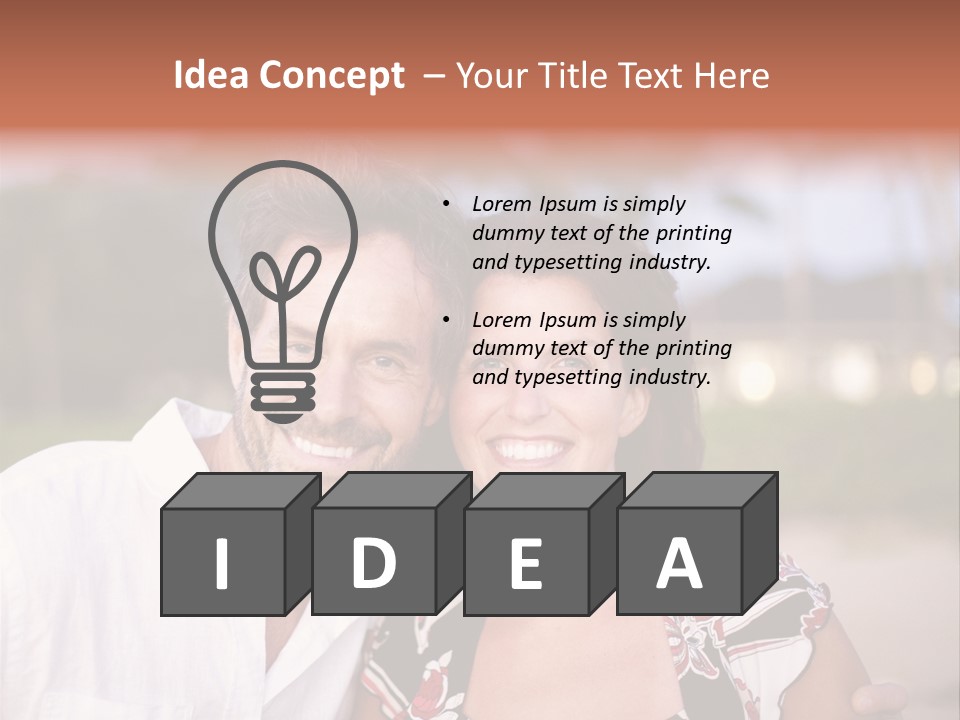 Romantic Embracing Candid PowerPoint Template