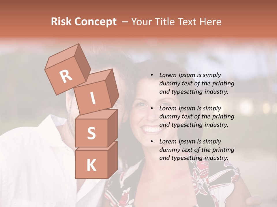 Romantic Embracing Candid PowerPoint Template