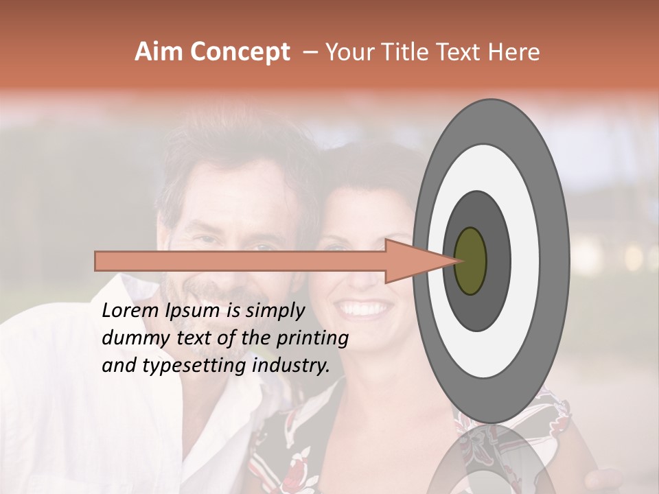 Romantic Embracing Candid PowerPoint Template