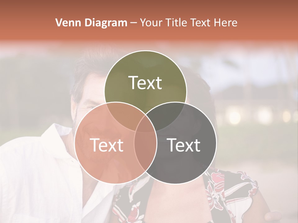 Romantic Embracing Candid PowerPoint Template