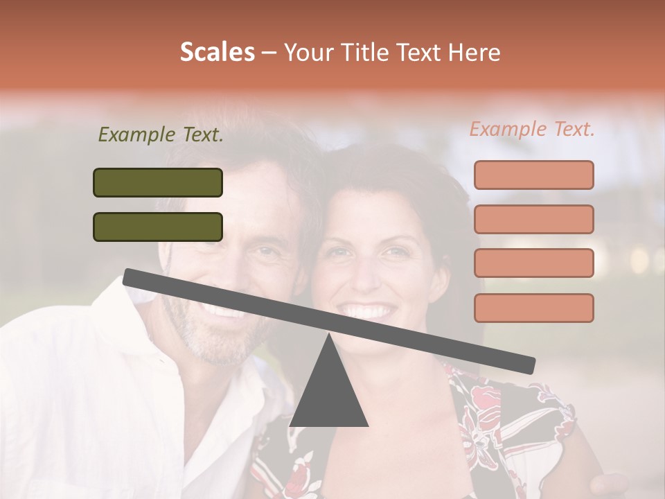 Romantic Embracing Candid PowerPoint Template