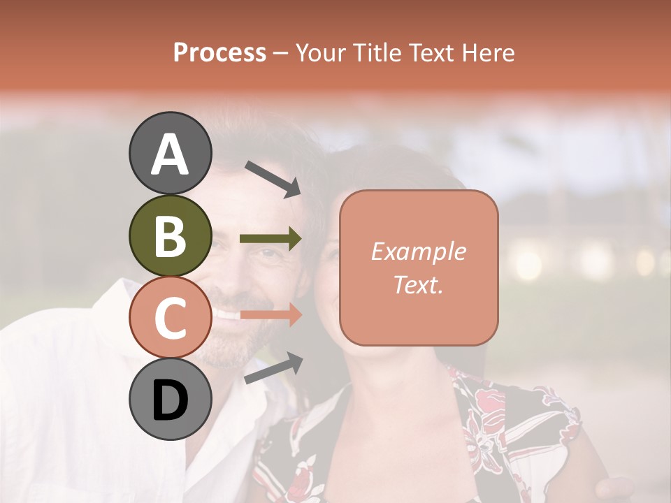 Romantic Embracing Candid PowerPoint Template