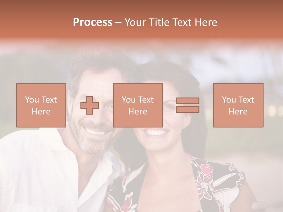 Romantic Embracing Candid PowerPoint Template