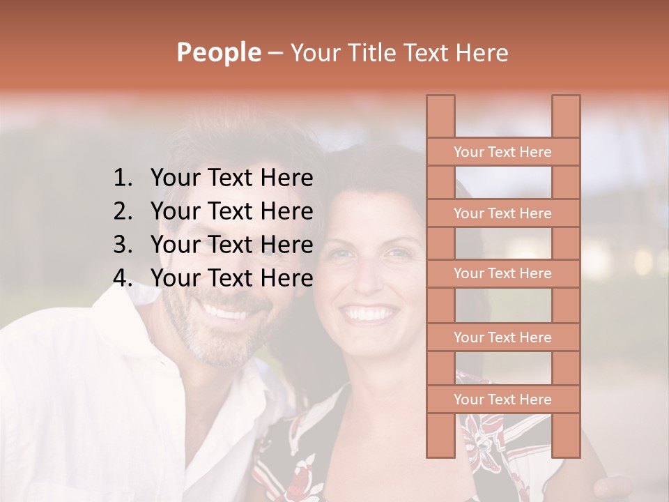 Romantic Embracing Candid PowerPoint Template