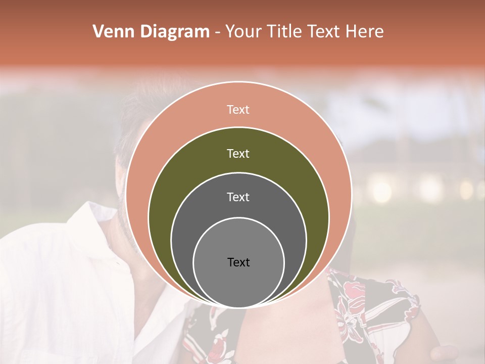 Romantic Embracing Candid PowerPoint Template