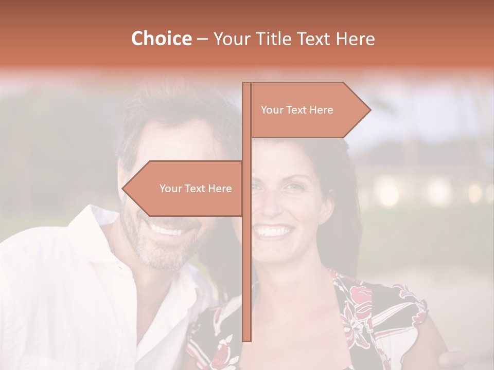 Romantic Embracing Candid PowerPoint Template