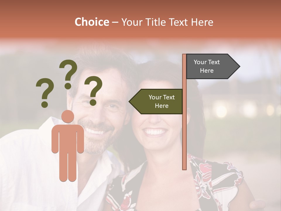 Romantic Embracing Candid PowerPoint Template