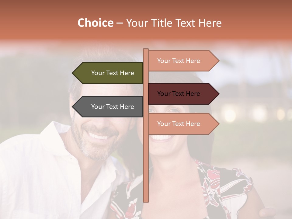 Romantic Embracing Candid PowerPoint Template