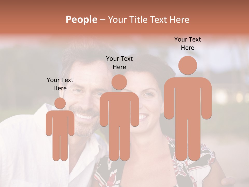 Romantic Embracing Candid PowerPoint Template