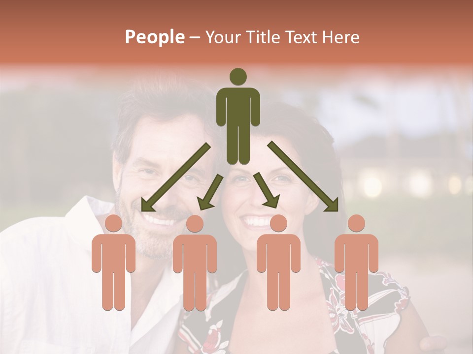 Romantic Embracing Candid PowerPoint Template