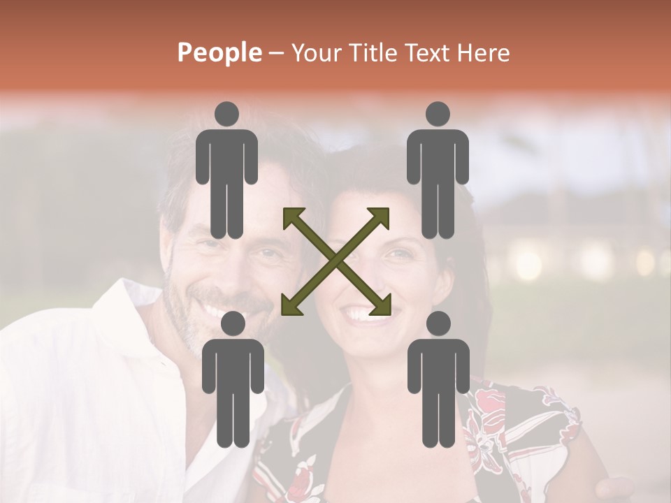 Romantic Embracing Candid PowerPoint Template