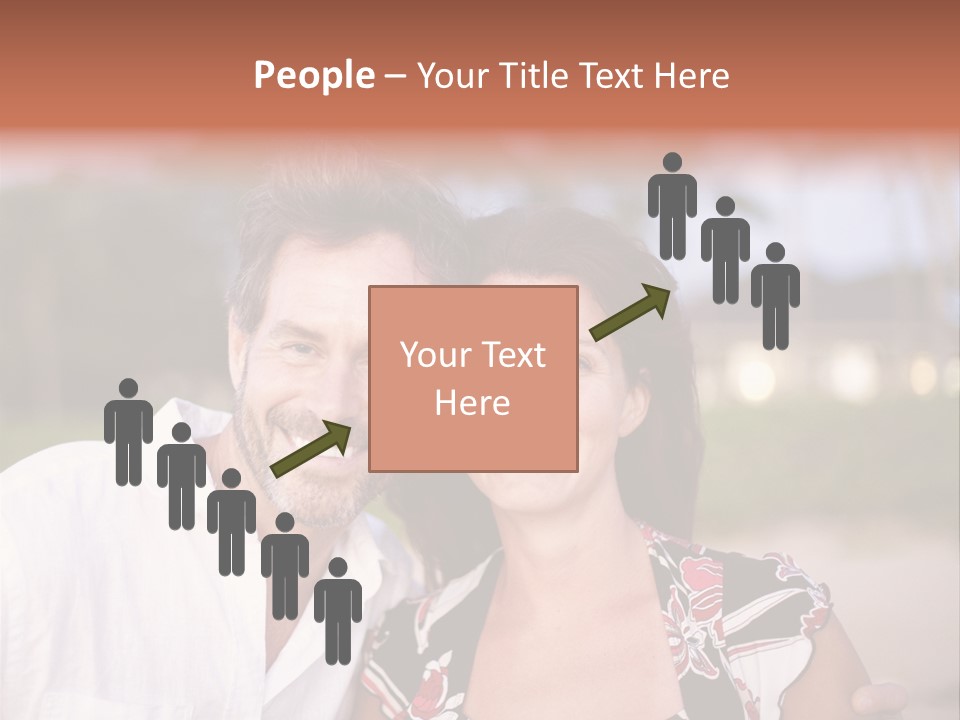 Romantic Embracing Candid PowerPoint Template