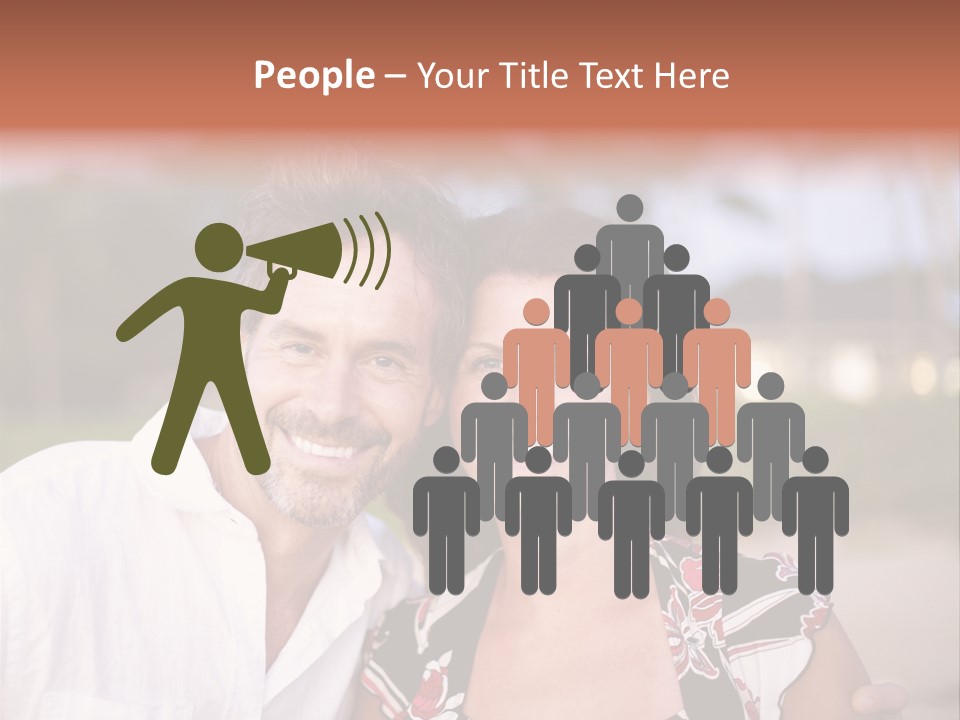 Romantic Embracing Candid PowerPoint Template