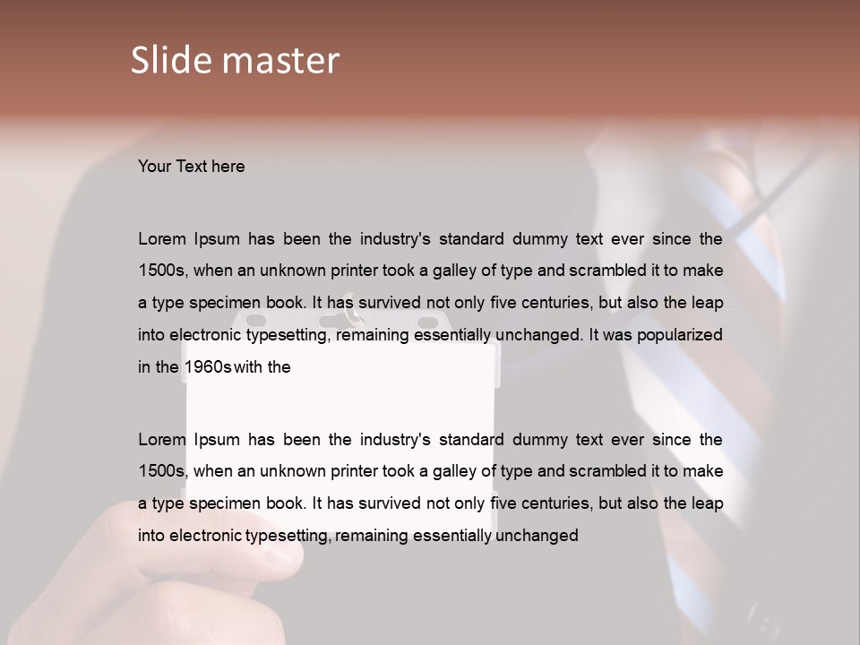 Successful Guy Mature Candid PowerPoint Template