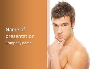 Man Droll Pleasure PowerPoint Template