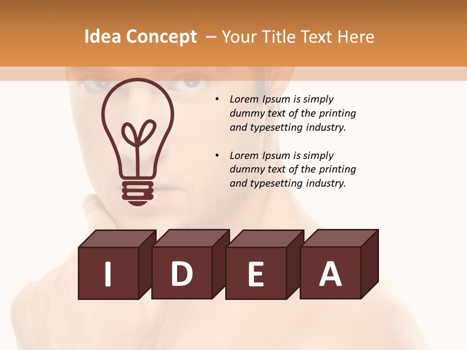 Man Droll Pleasure PowerPoint Template