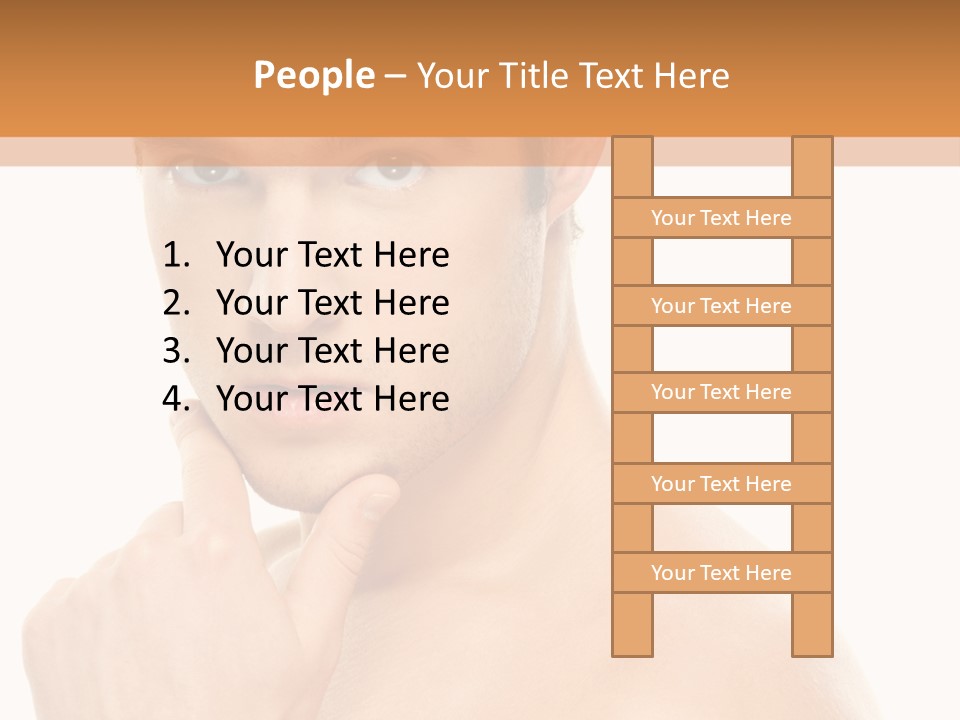 Man Droll Pleasure PowerPoint Template