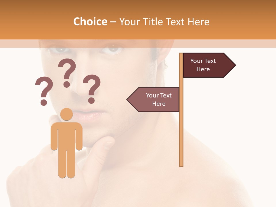 Man Droll Pleasure PowerPoint Template