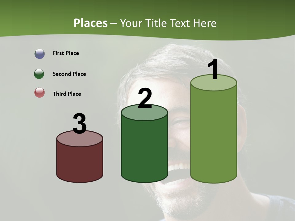 Mustache Man Happy Grin PowerPoint Template