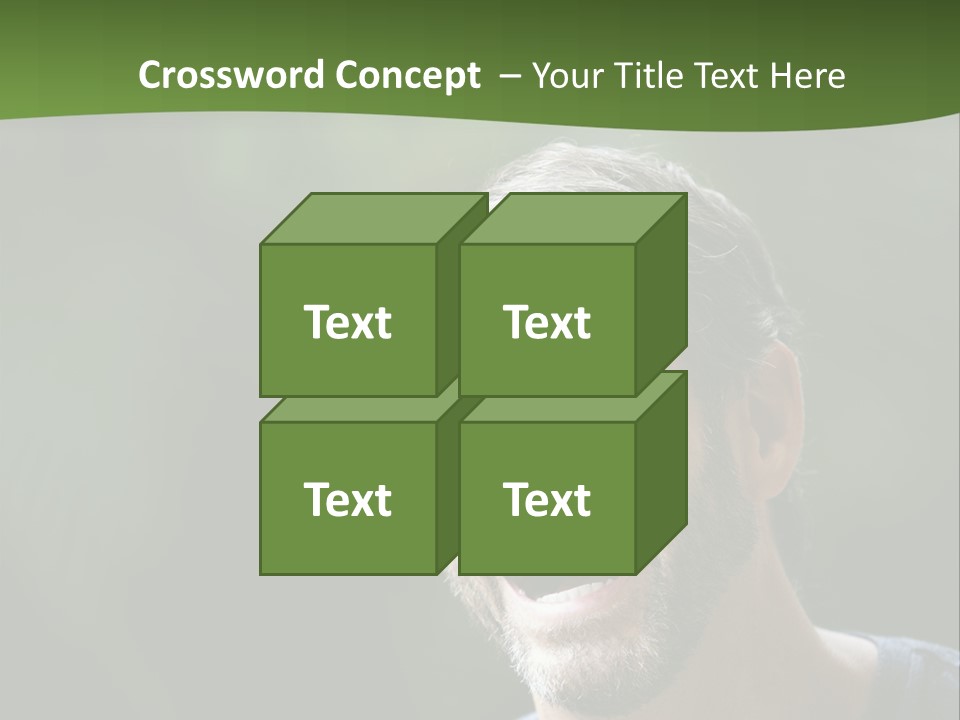 Mustache Man Happy Grin PowerPoint Template