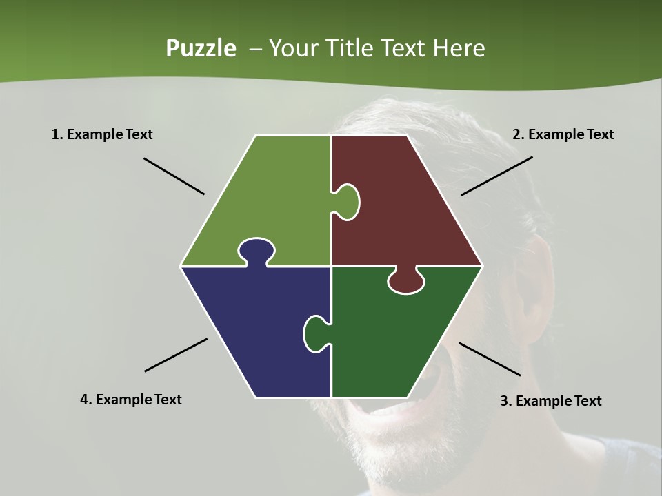 Mustache Man Happy Grin PowerPoint Template