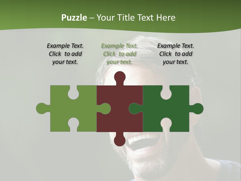 Mustache Man Happy Grin PowerPoint Template