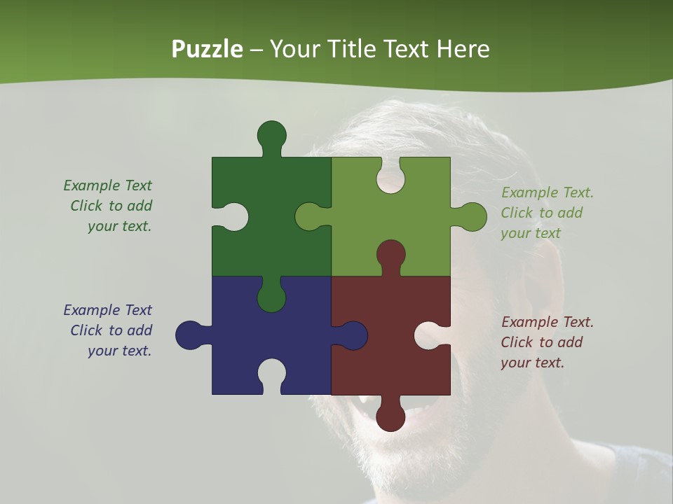 Mustache Man Happy Grin PowerPoint Template