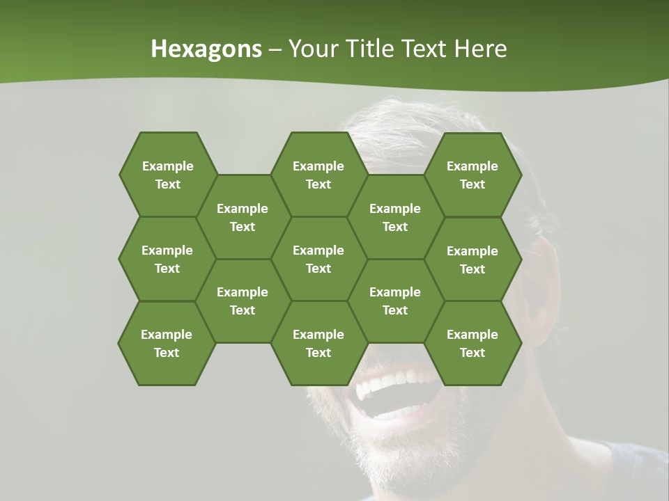 Mustache Man Happy Grin PowerPoint Template